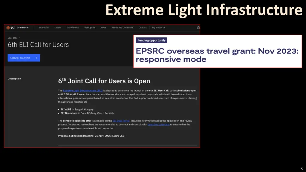 extreme light infrastructure