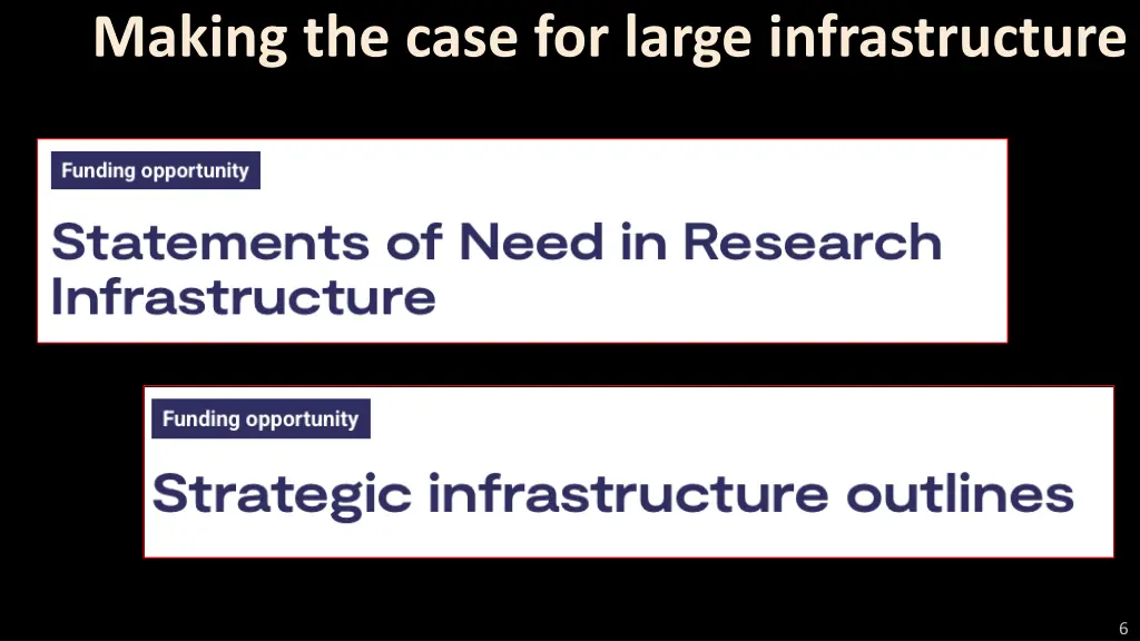 making the case for large infrastructure
