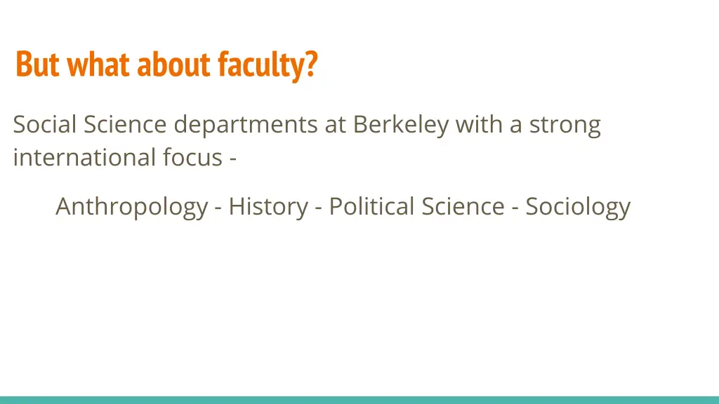 but what about faculty