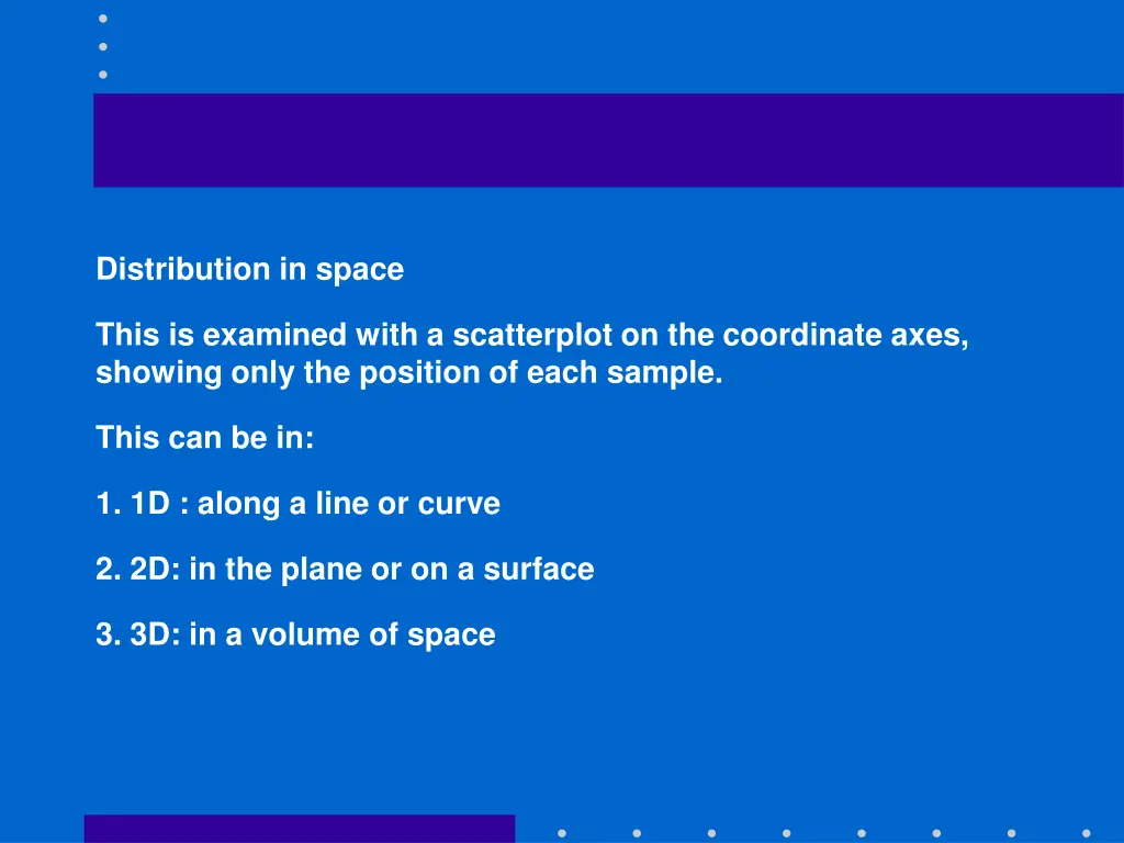 distribution in space