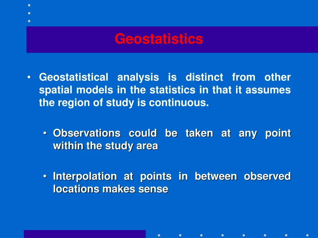 geostatistics