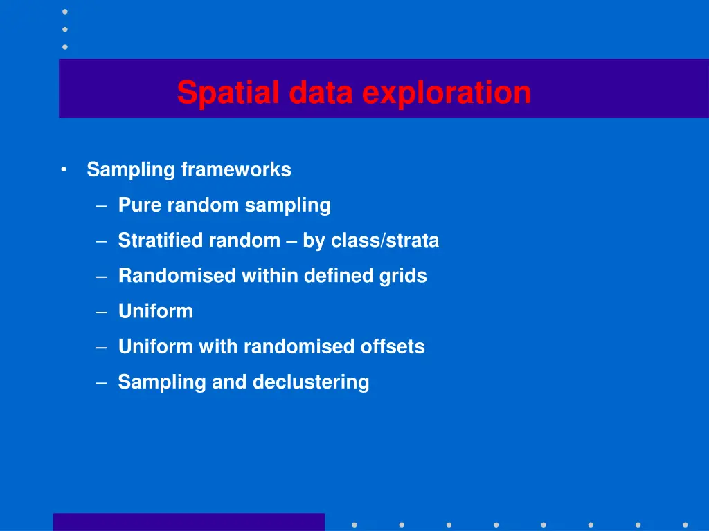 spatial data exploration