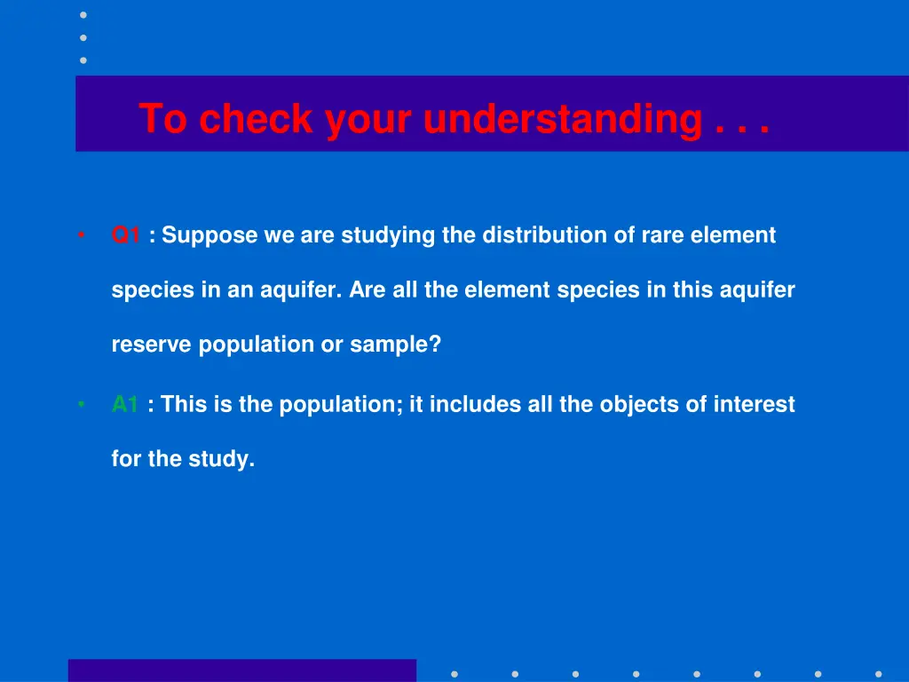 to check your understanding