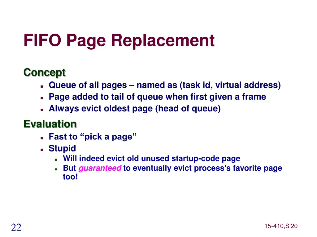 fifo page replacement