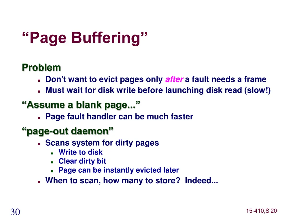 page buffering