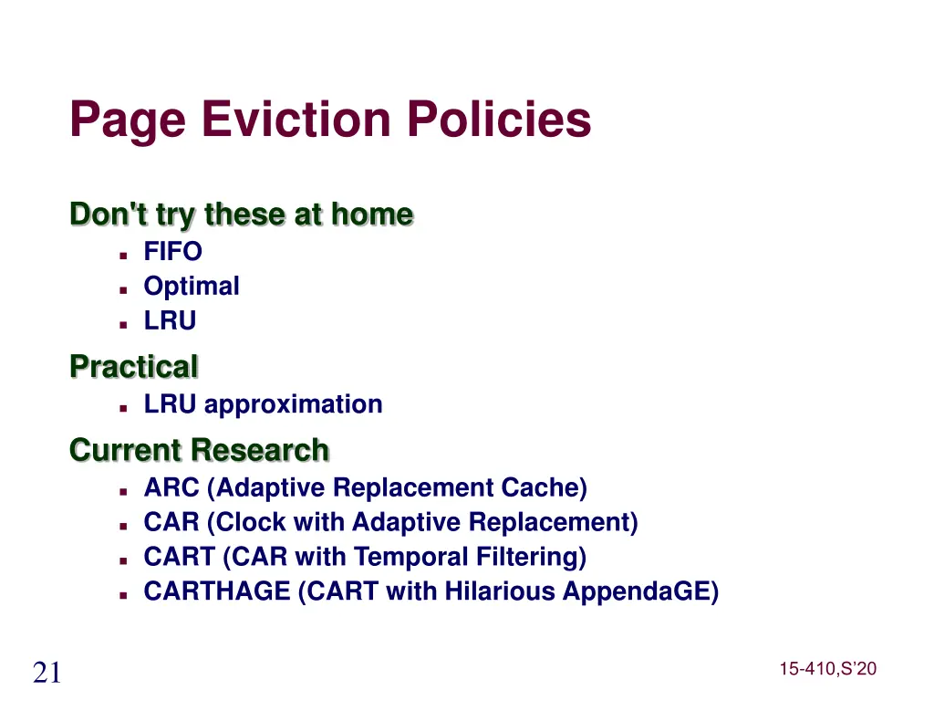 page eviction policies 1