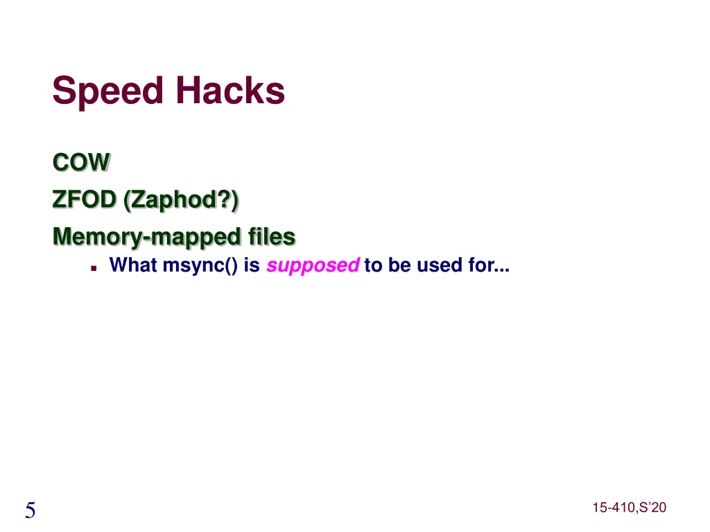 speed hacks