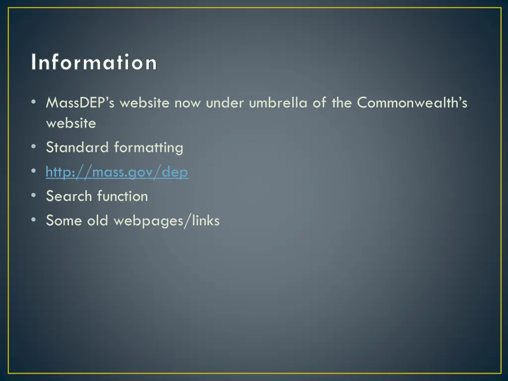 information