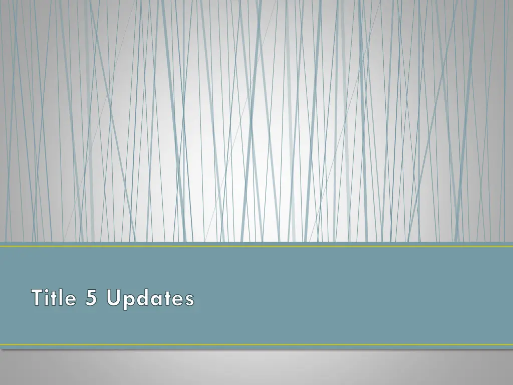 title 5 updates