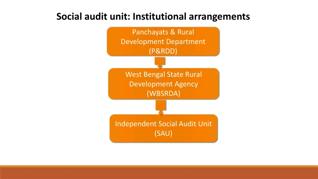 social audit unit institutional arrangements