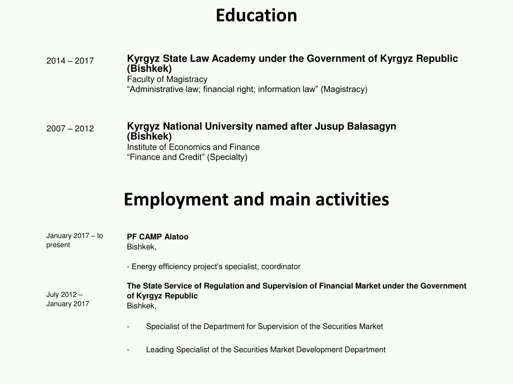 education
