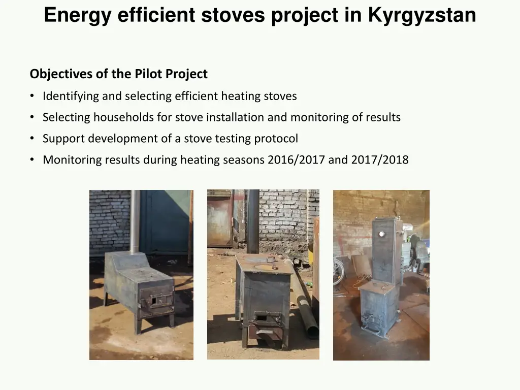 energy efficient stoves project in kyrgyzstan