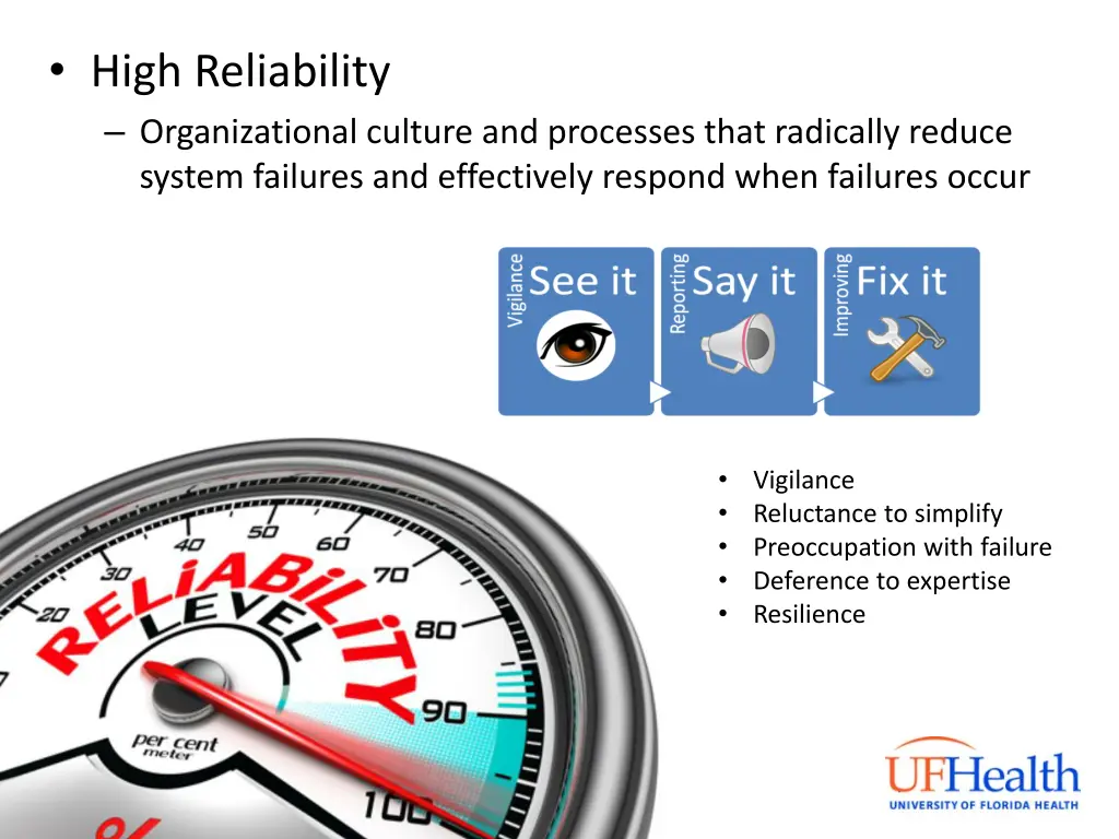 high reliability organizational culture