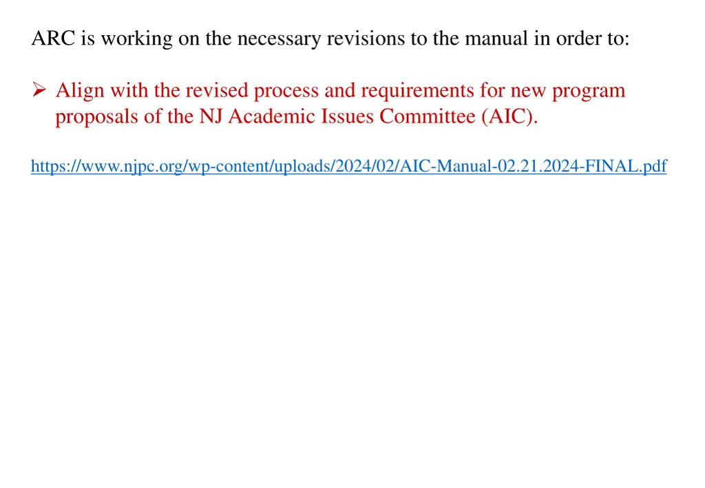 arc is working on the necessary revisions 1