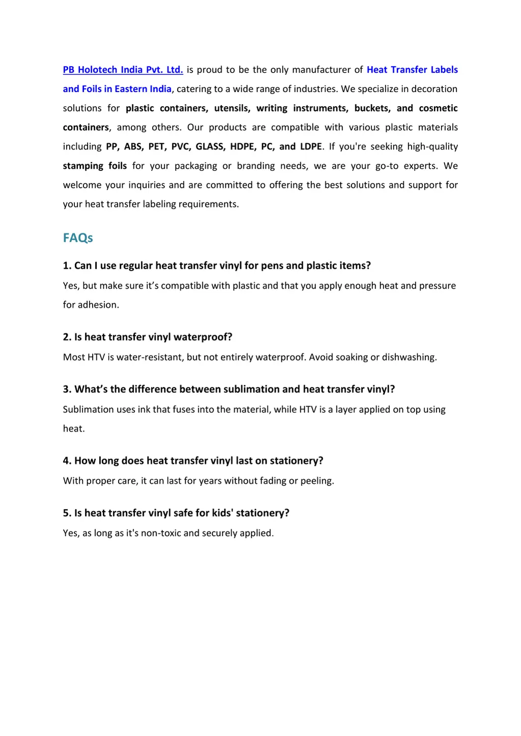 pb holotech india pvt ltd is proud to be the only