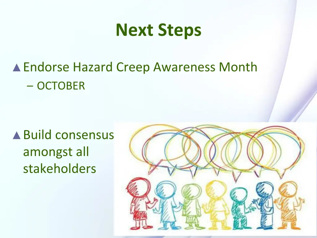 next steps