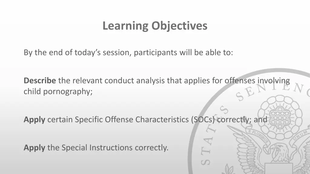 learning objectives