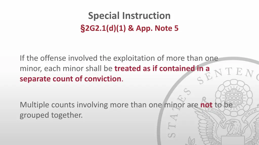 special instruction 2g2 1 d 1 app note 5