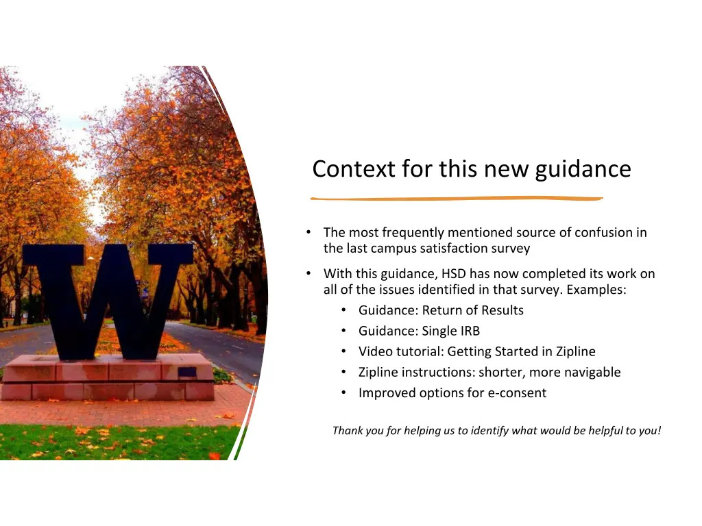 context for this new guidance