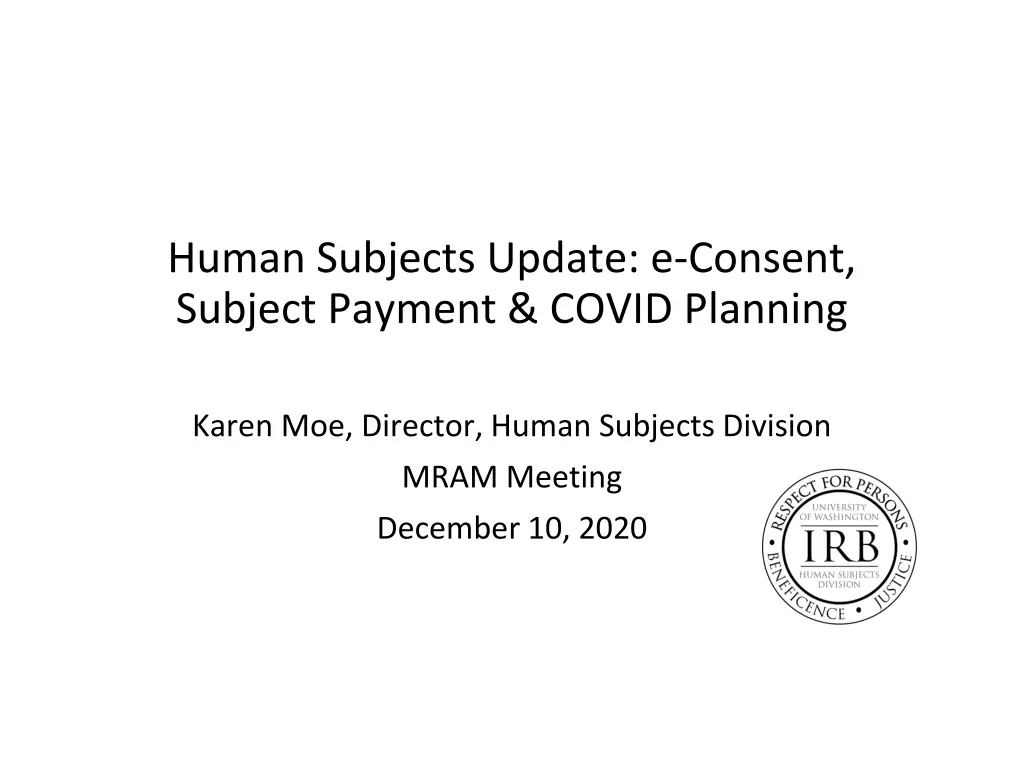 human subjects update e consent subject payment