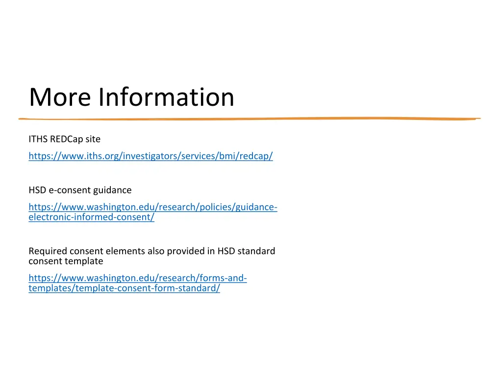 more information