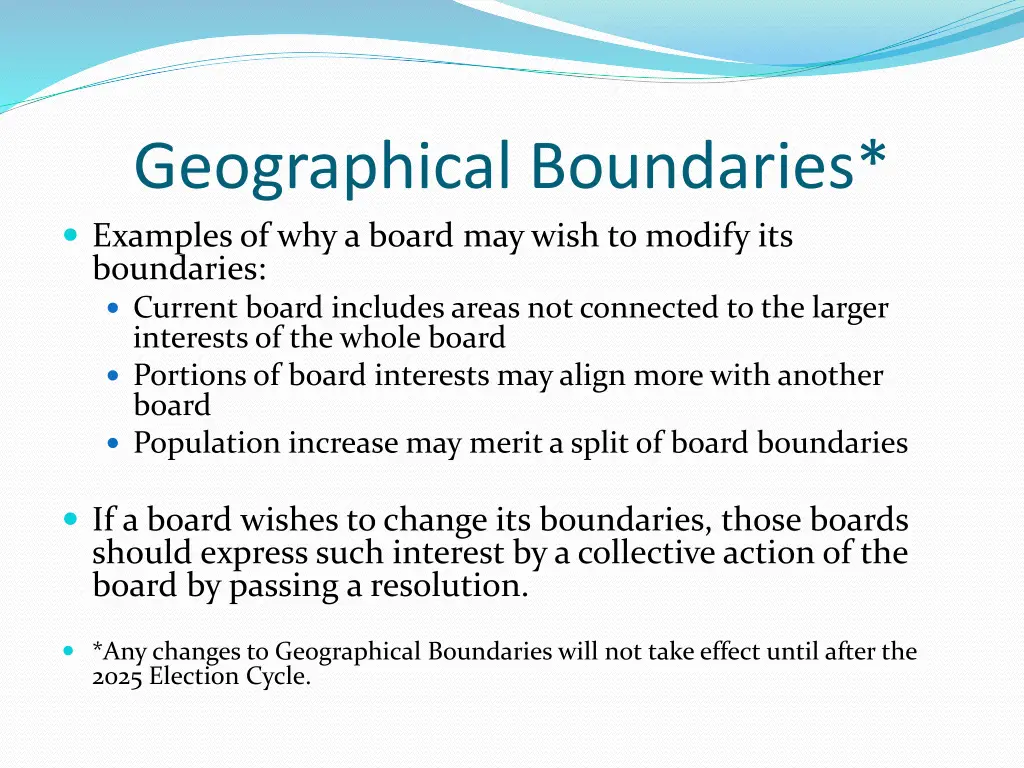 geographical boundaries examples of why a board