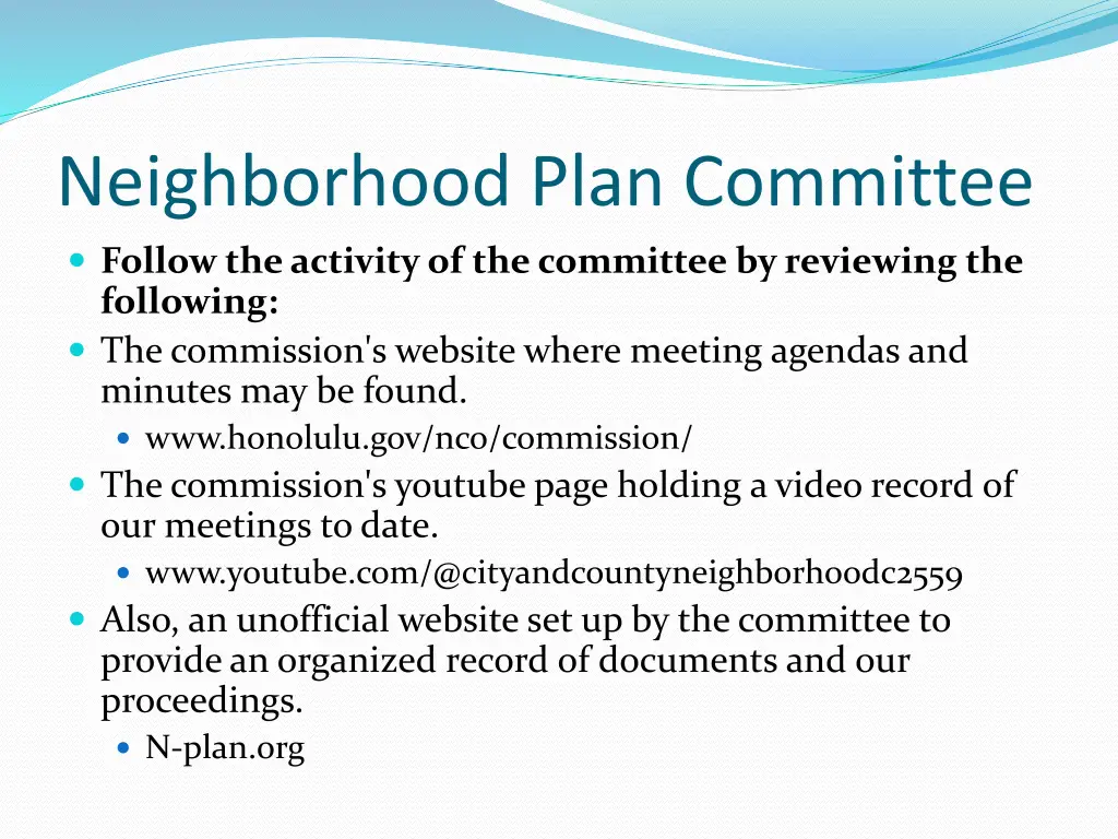 neighborhood plan committee 3