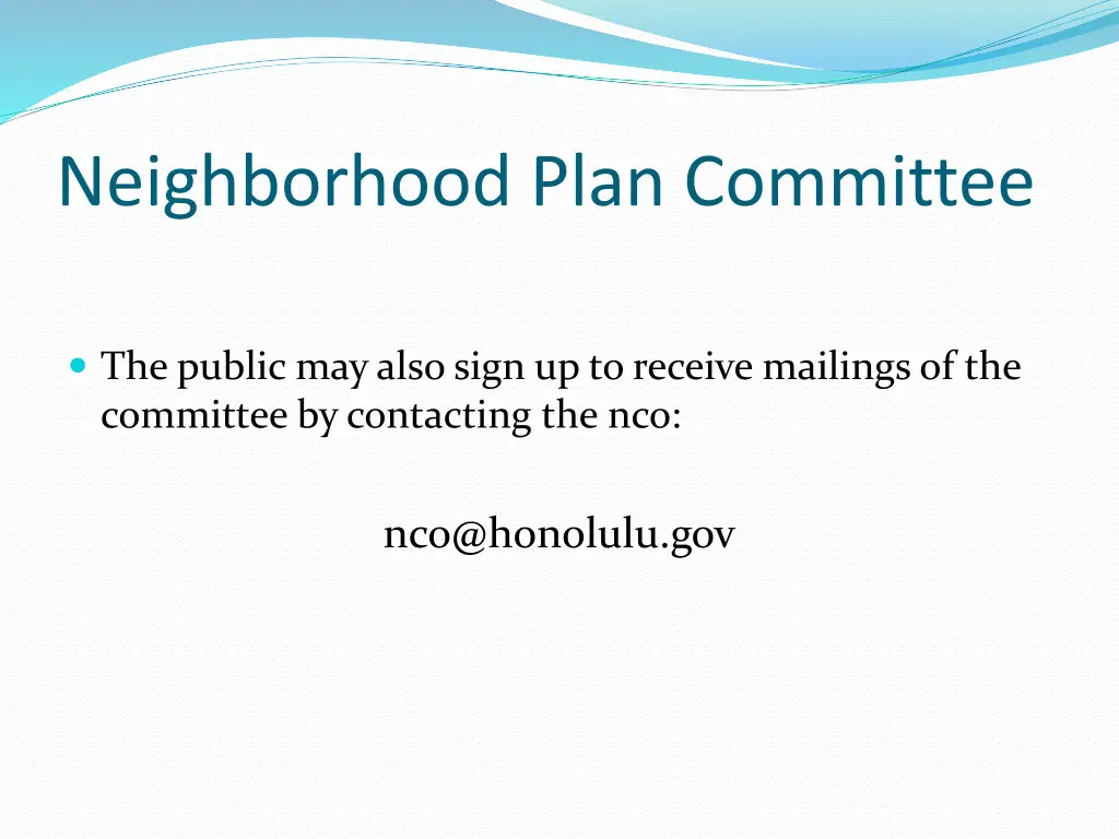 neighborhood plan committee 4
