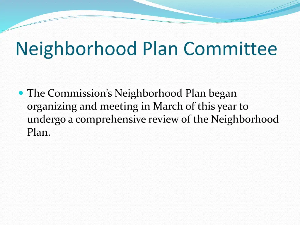 neighborhood plan committee
