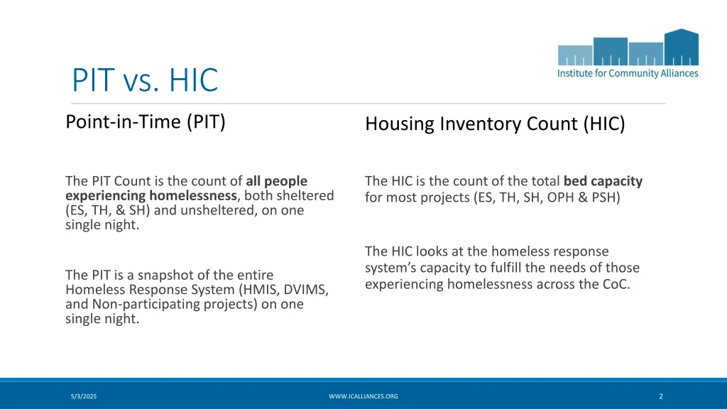 pit vs hic