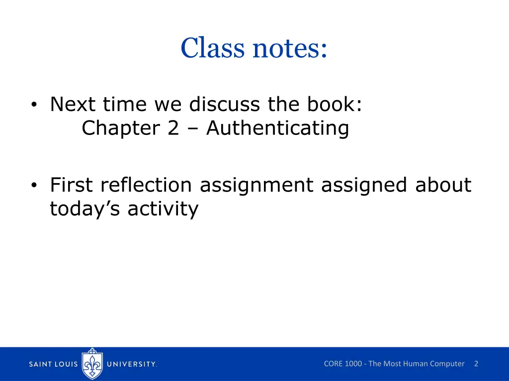 class notes