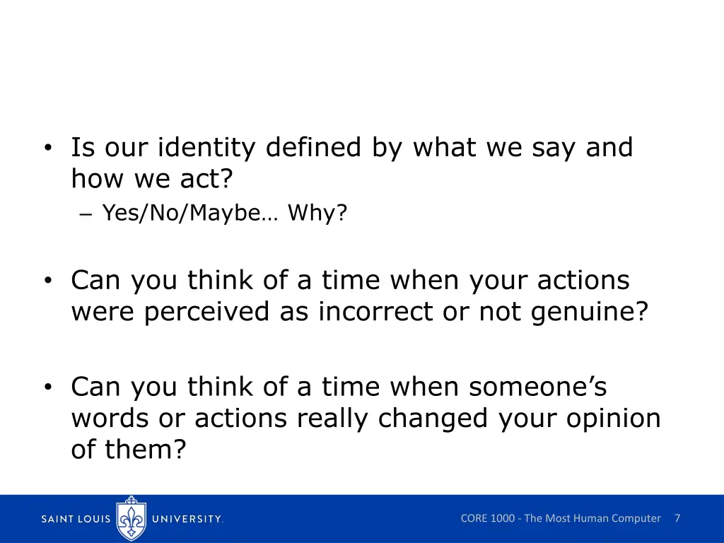 is our identity defined by what