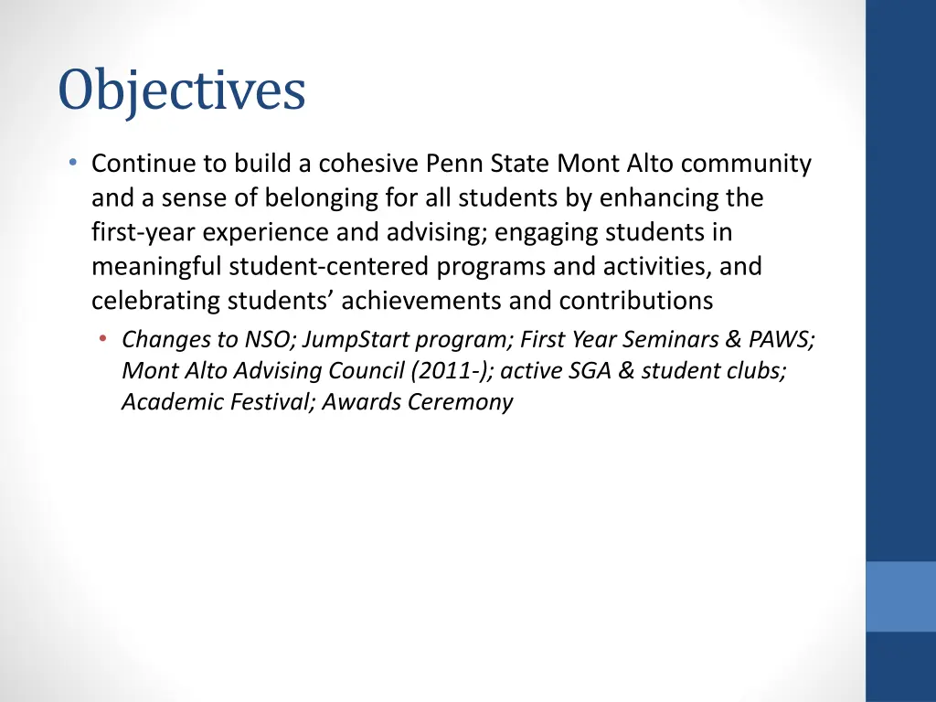 objectives 1