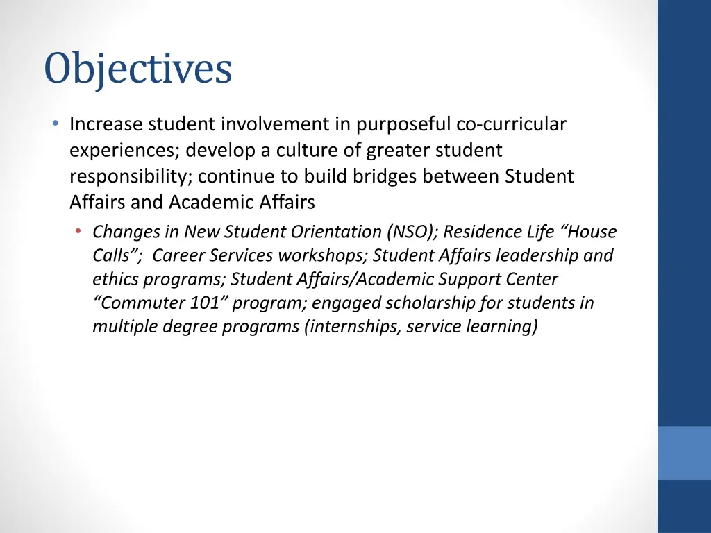 objectives