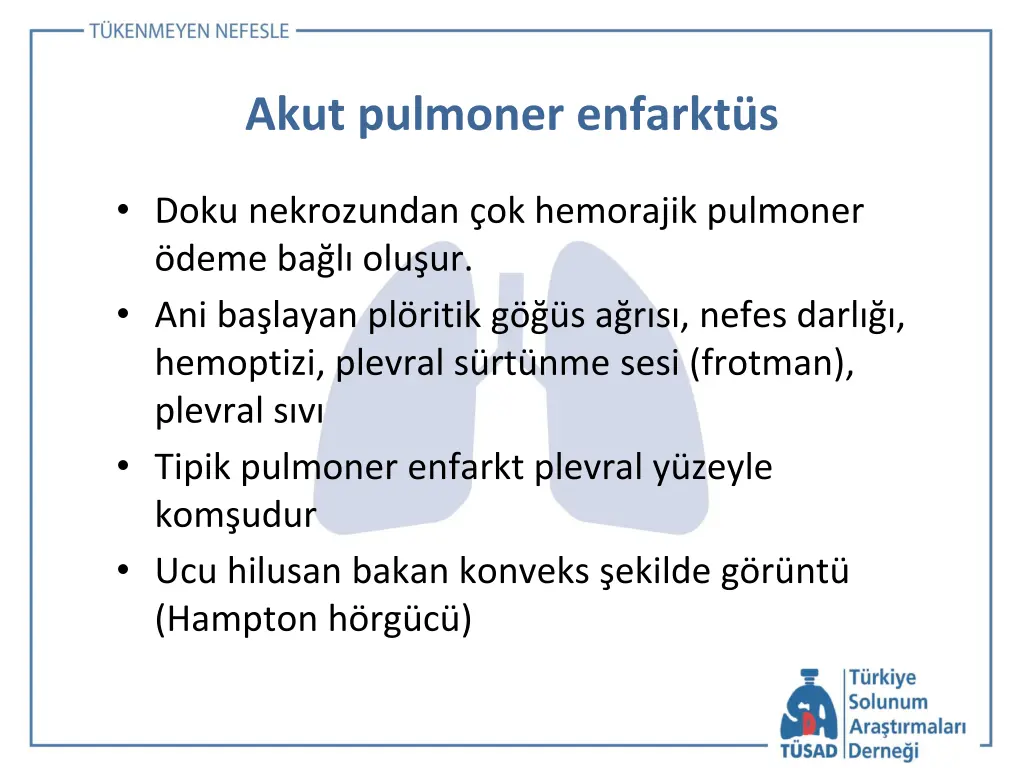 akut pulmoner enfarkt s