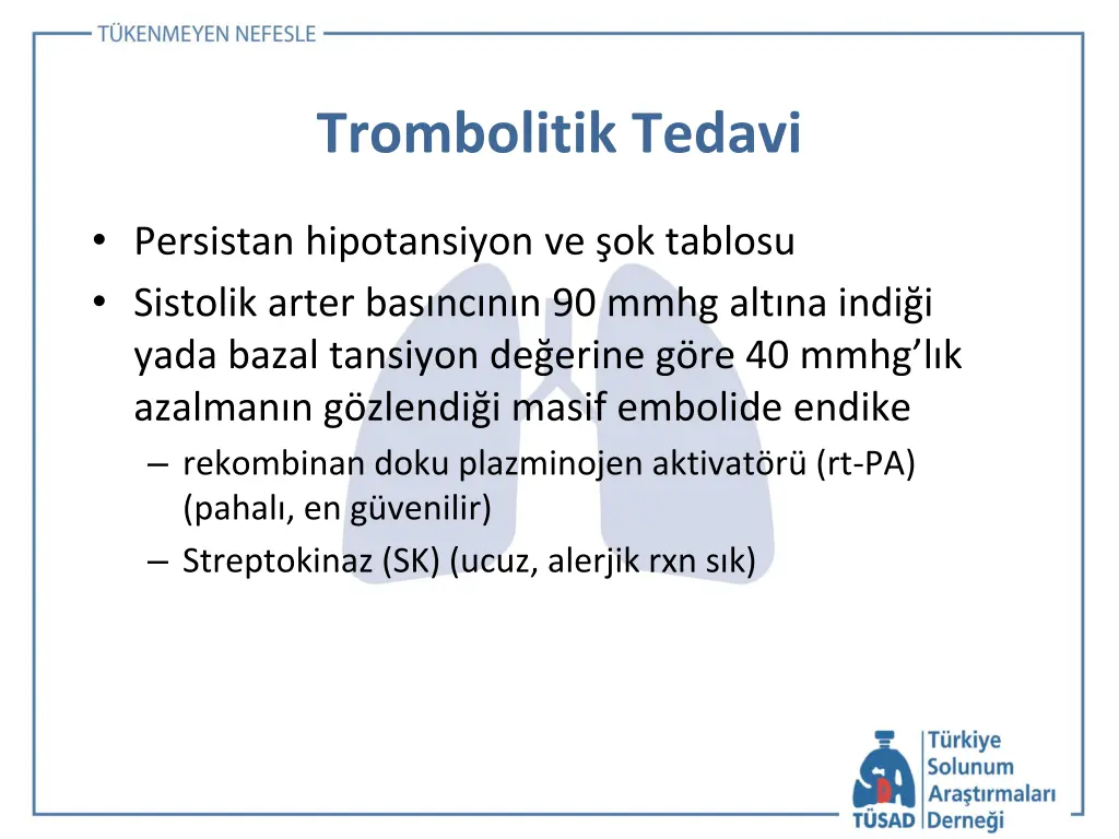 trombolitik tedavi