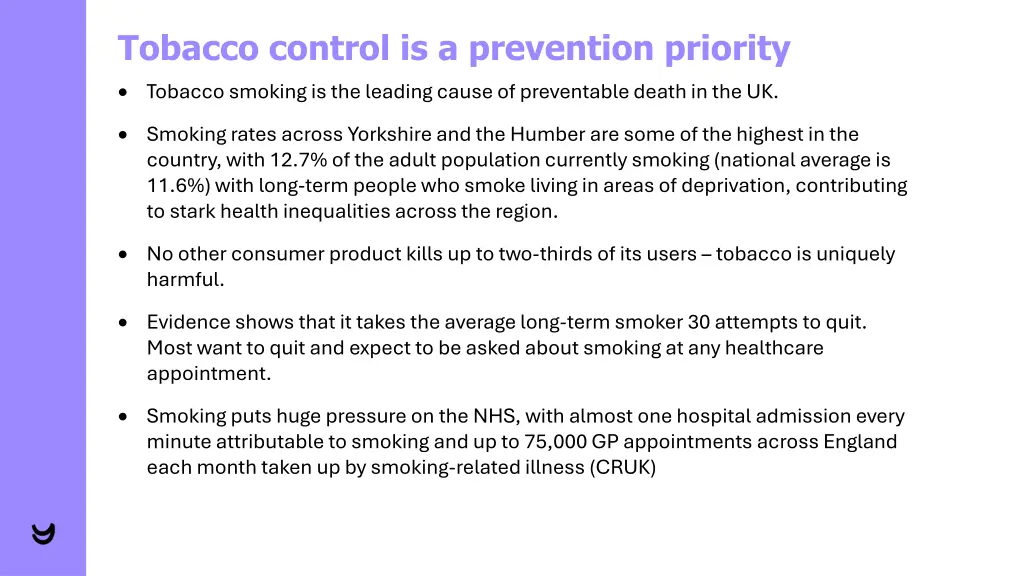 tobacco control is a prevention priority tobacco