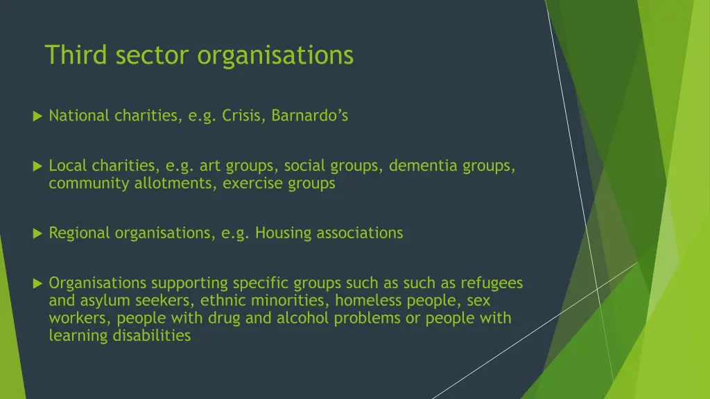 third sector organisations