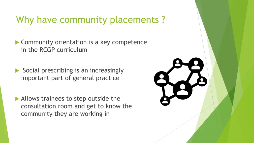 why have community placements
