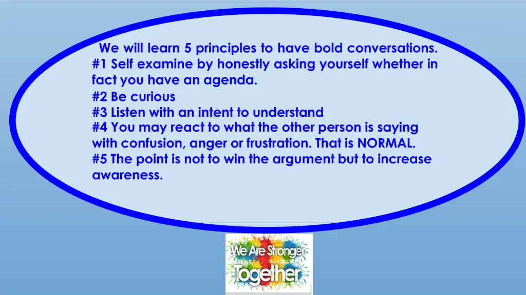 we will learn 5 principles to have bold