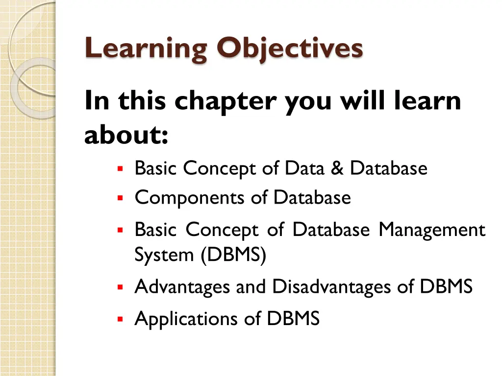 learning objectives