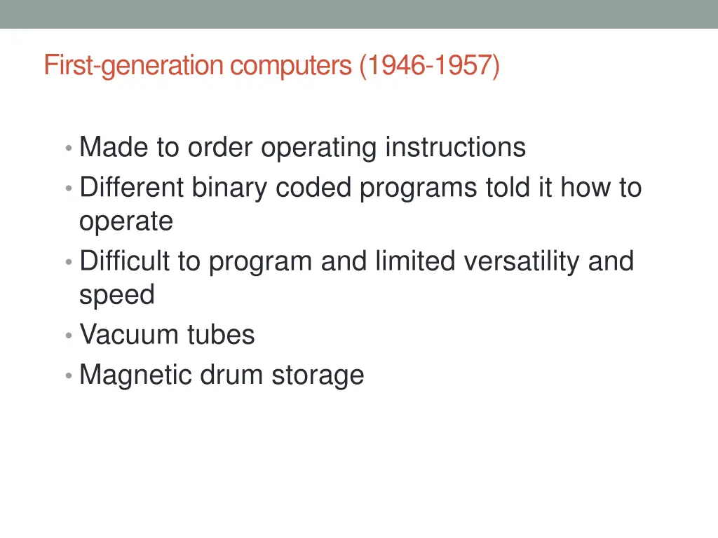 first generation computers 1946 1957