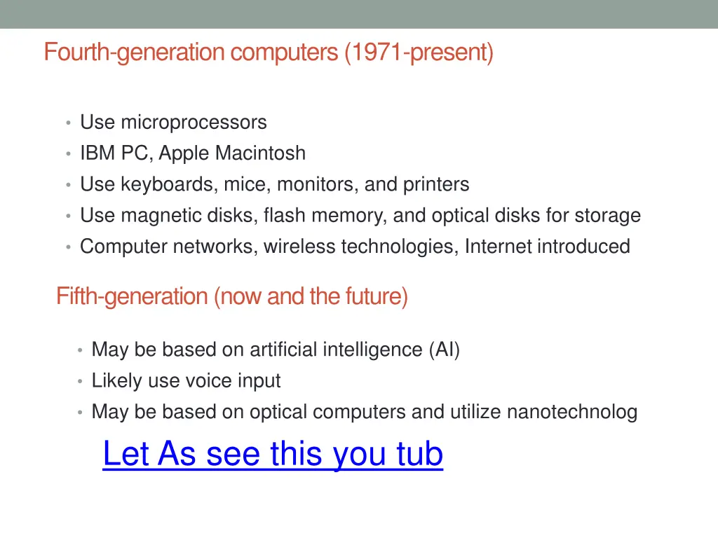 fourth generation computers 1971 present