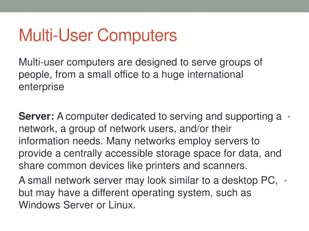 multi user computers