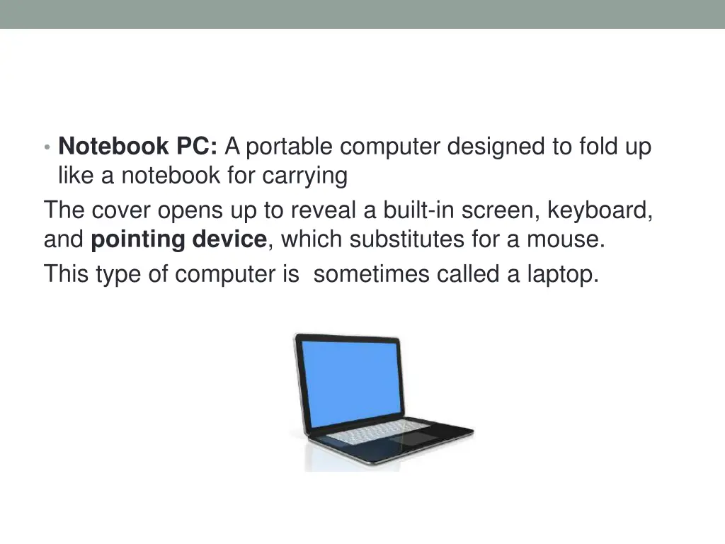 notebook pc a portable computer designed to fold