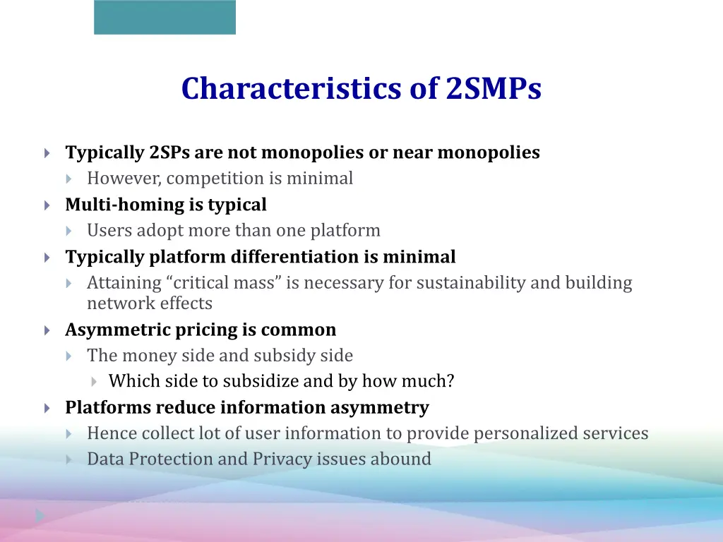 characteristics of 2smps