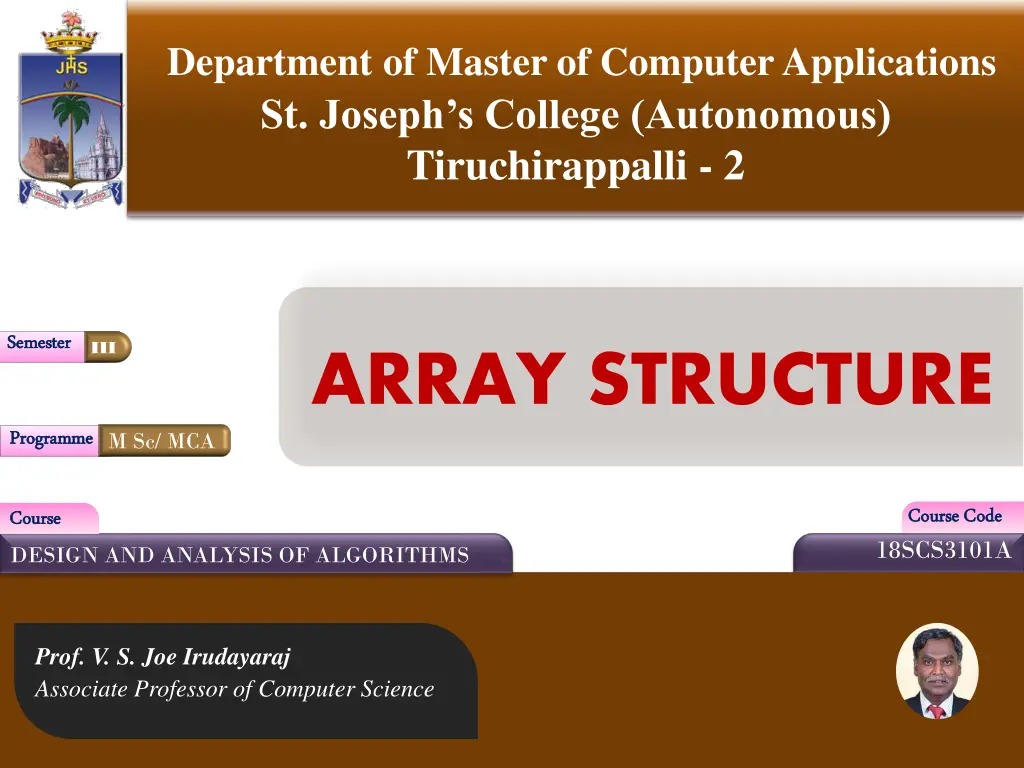 department of master of computer applications