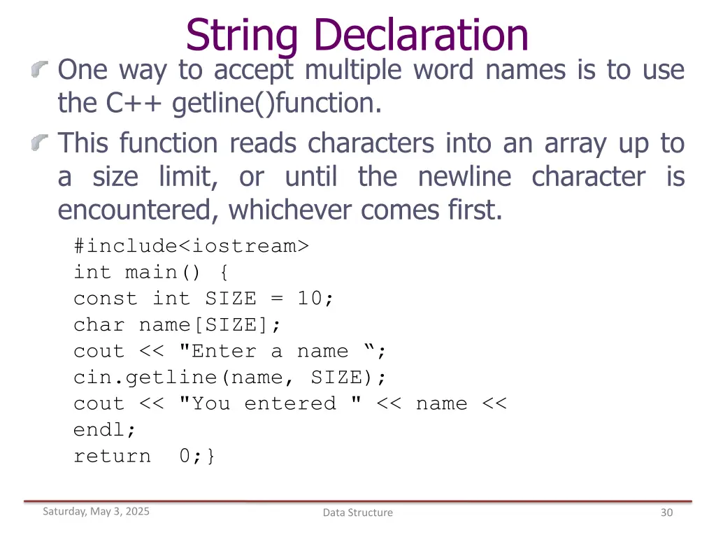 string declaration one way to accept multiple