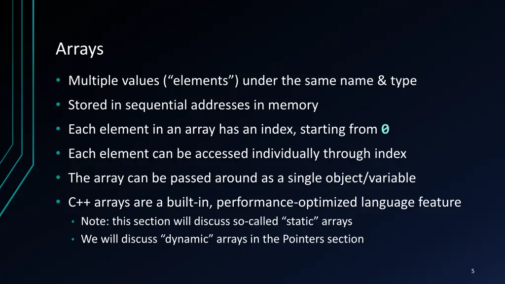 arrays