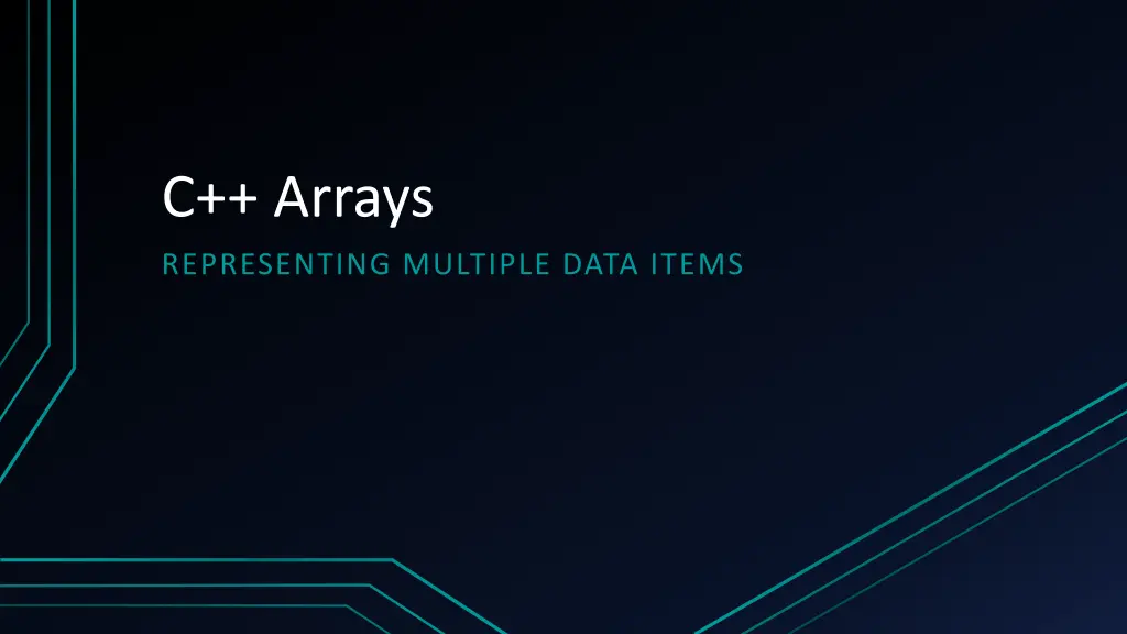c arrays